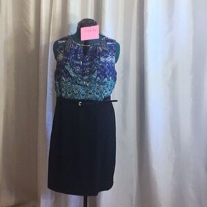 Sleeveless dress in size 14 with multicolored top & black shirt by ALYX DRESS